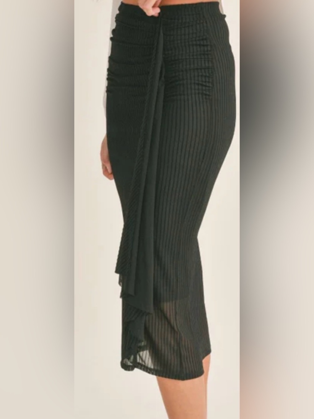 Ruched Midi Skirt - Picture 2 of 5